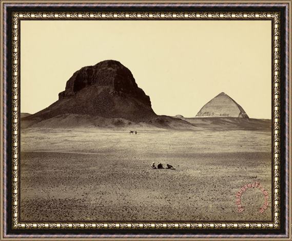 Francis Frith The Pyramids of Dahshoor, From The East Framed Print