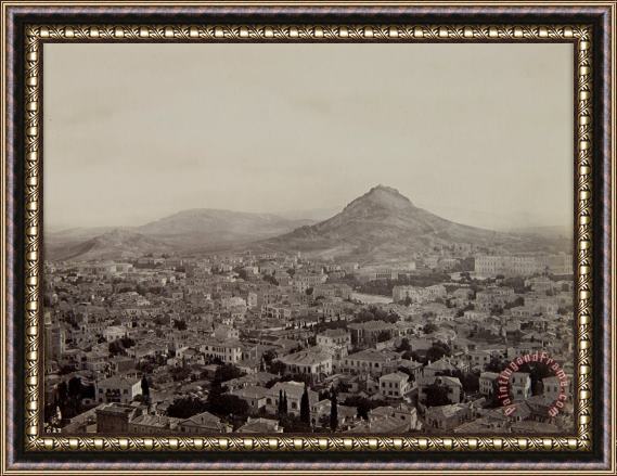 Francis Frith View of Athens From The Acropolis with Lycabettus Hill in The Background Framed Print