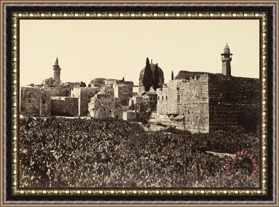 Francis Frith Waste Places in Jerusalem Between Mount Zion And The Holy Temple Framed Print
