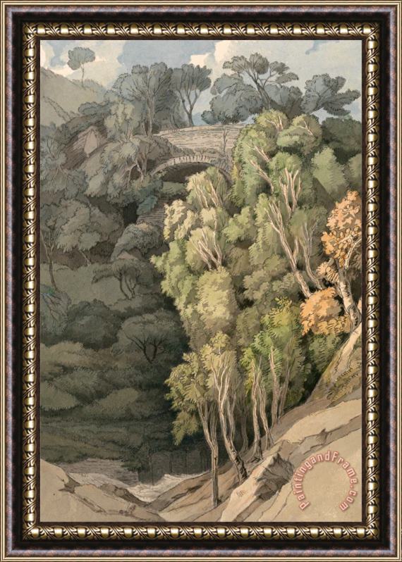 Francis Swaine Devil's Bridge Framed Painting