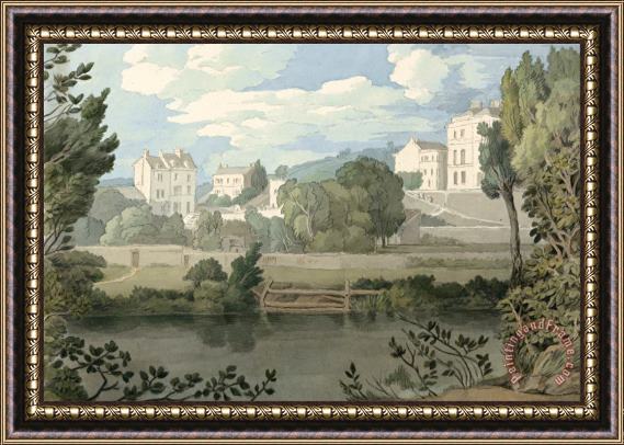Francis Swaine Houses Near Plymouth Framed Painting