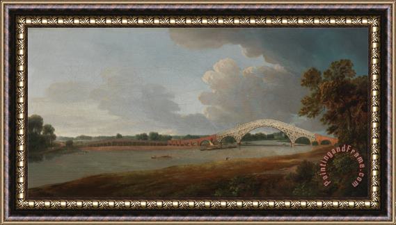 Francis Swaine Old Walton Bridge Framed Painting