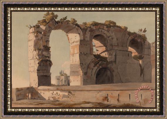 Francis Swaine The Claudian Aquaduct, Rome Framed Print