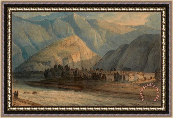 Francis Swaine The Grange at The Head of Keswick Lake Framed Painting