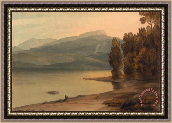 Francis Swaine Windermere at Sunset Framed Painting