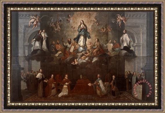 Francisco Antonio Vallejo Glorification of The Immaculate Conception Framed Painting