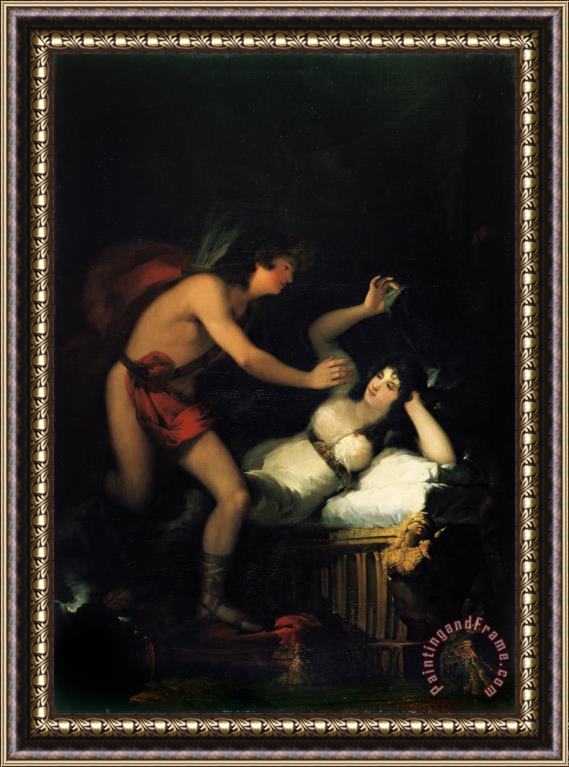 Francisco De Goya Allegory of Love, Cupid And Psyche Framed Painting