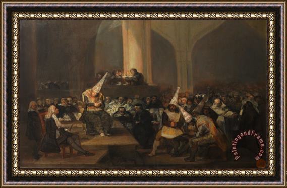 Francisco De Goya Escena De Inquisicion Framed Print