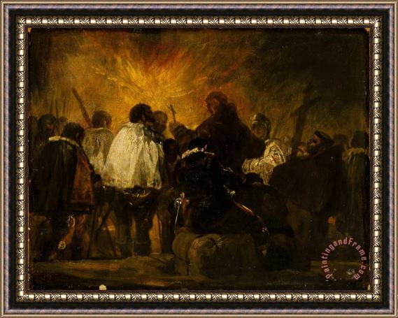 Francisco De Goya Night Scene From The Inquisition Framed Print
