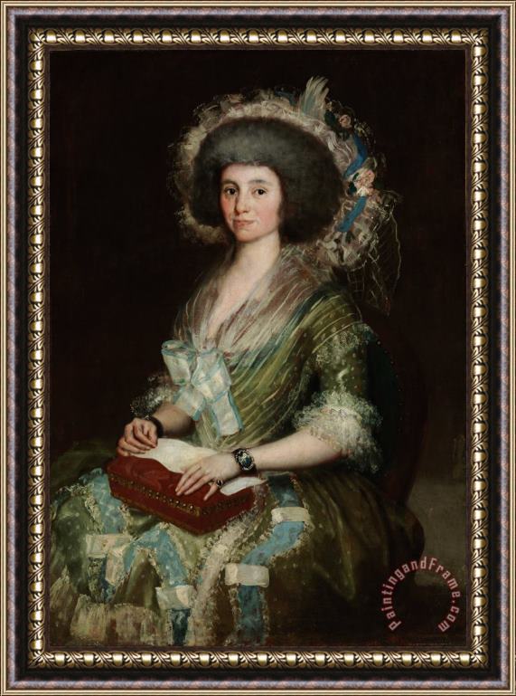 Francisco De Goya Portrait of Senora Cean Bermudez Framed Painting