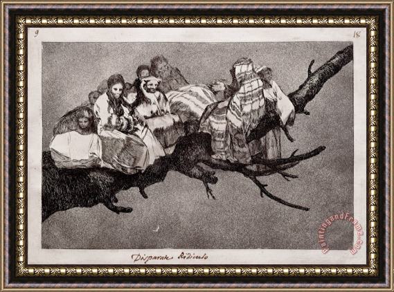 Francisco De Goya Ridiculous Folly Framed Painting