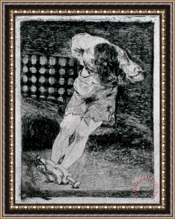 Francisco De Goya The Custody of a Criminal Does Not Require Torture Framed Print