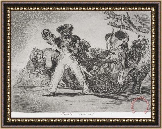 Francisco De Goya This Is Too Much! (fuerte Cosa Es!) From The Series The Disasters of War (los Desastres De La Guerra... Framed Painting