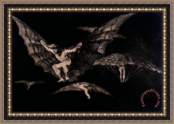 Francisco De Goya Where There's a Will There's a Way (a Way of Flying) Framed Painting