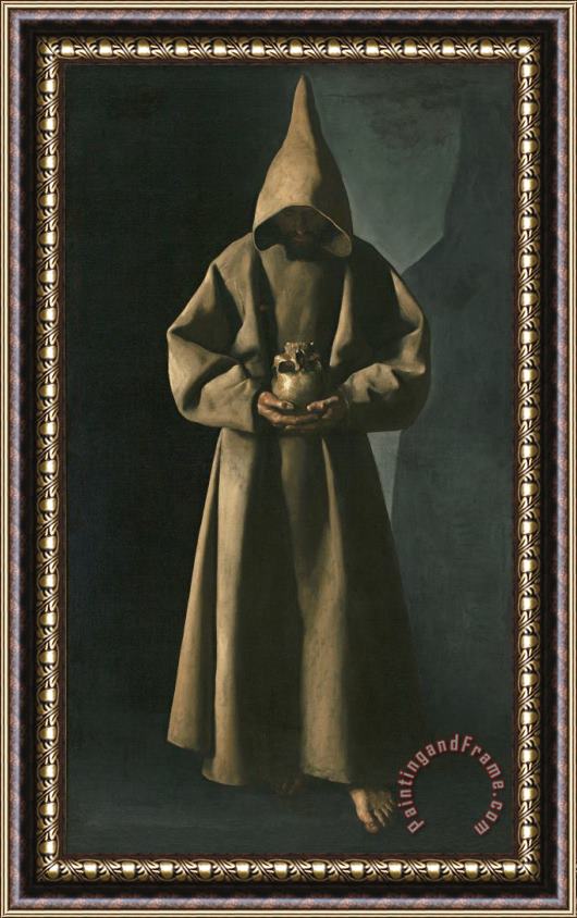 Francisco de Zurbaran Saint Francis of Assisi in His Tomb Framed Painting