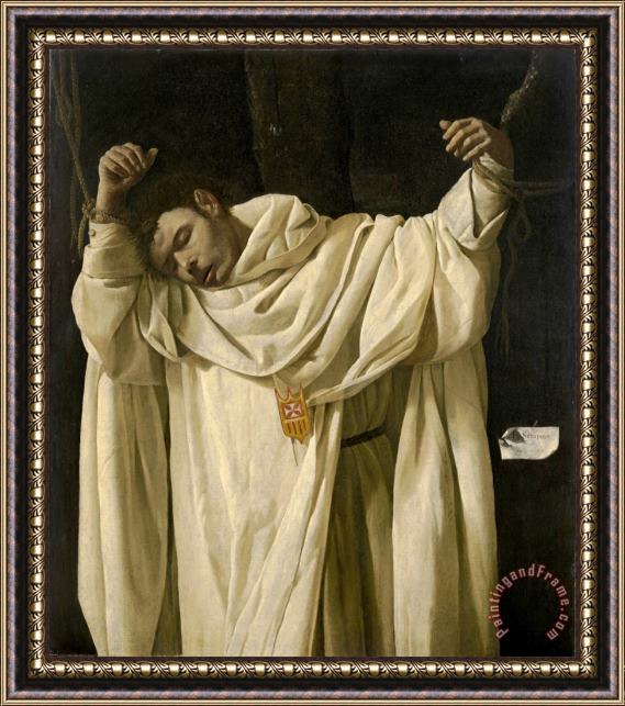 Francisco de Zurbaran Saint Serapion, 1628 Framed Painting