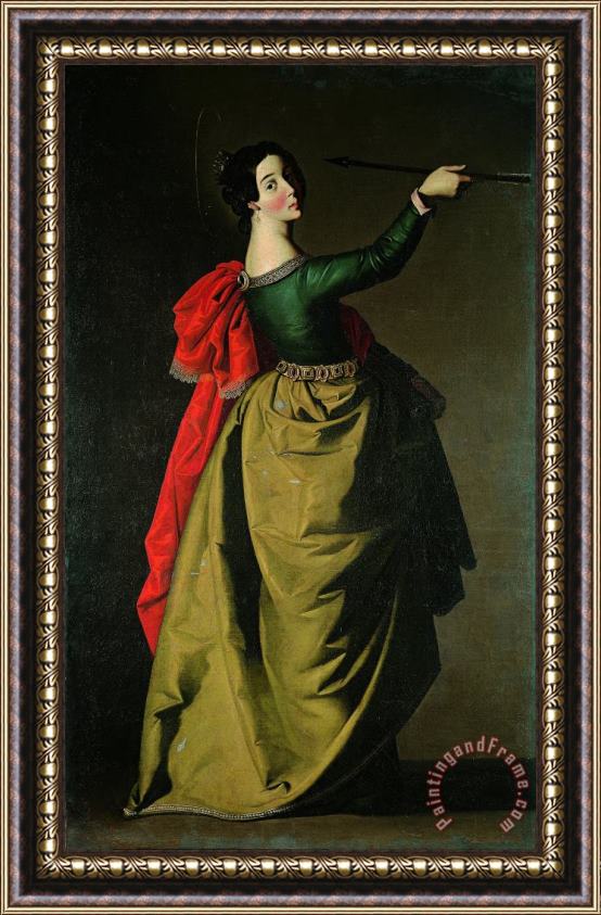 Francisco de Zurbaran Saint Ursula Framed Painting