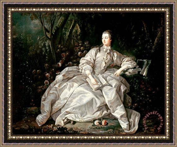 Francois Boucher Madame de Pompadour Framed Print