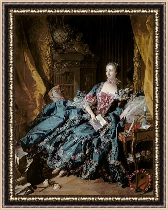 Francois Boucher Madame de Pompadour Framed Print