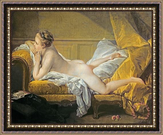Francois Boucher Reclining Nude Framed Painting