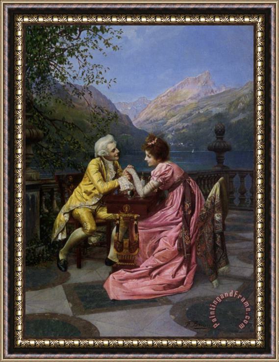 Francois Brunery The Proposal Framed Painting