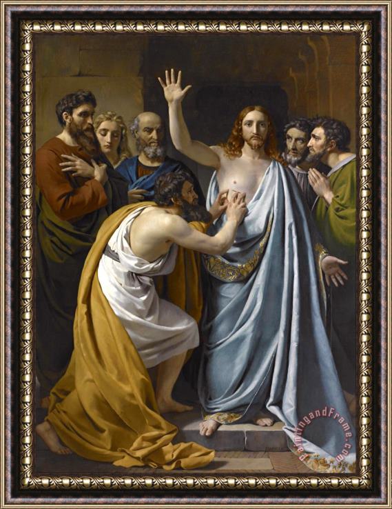 Francois-joseph Navez The Incredulity of Saint Thomas Framed Painting