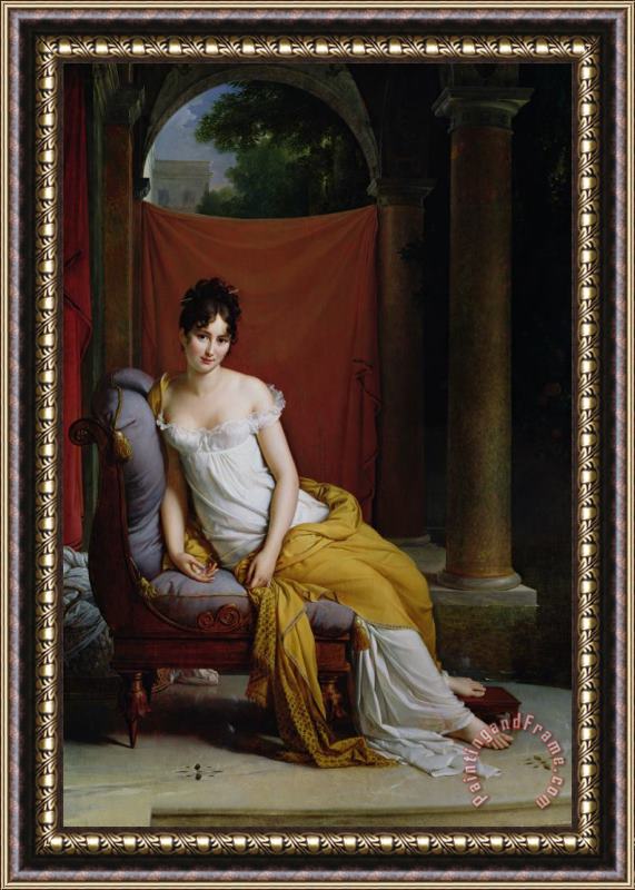 Francois Pascal Simon Gerard Portrait of Madame Recamier Framed Print