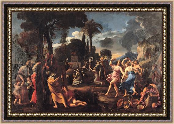 Francois Perrier Adoration of The Golden Calf Framed Painting