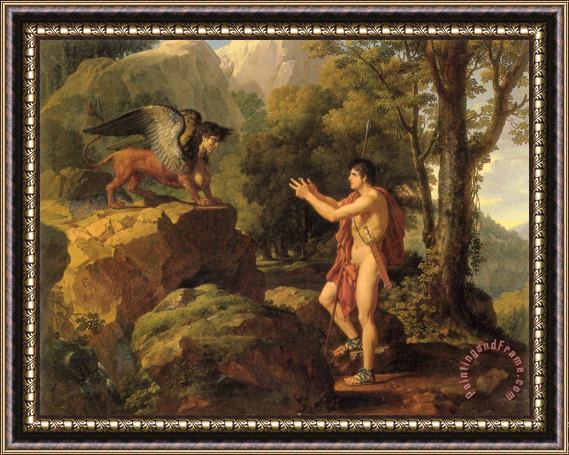 Francois Xavier Fabre Oedipus And The Sphinx Framed Print