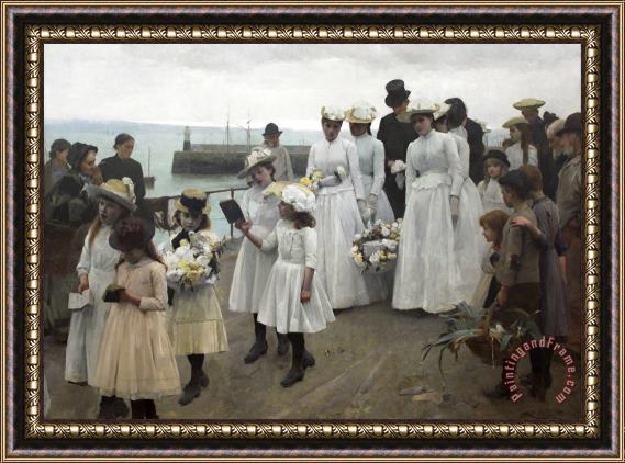 Frank Bramley For of Such Is The Kingdom of Heaven Framed Print