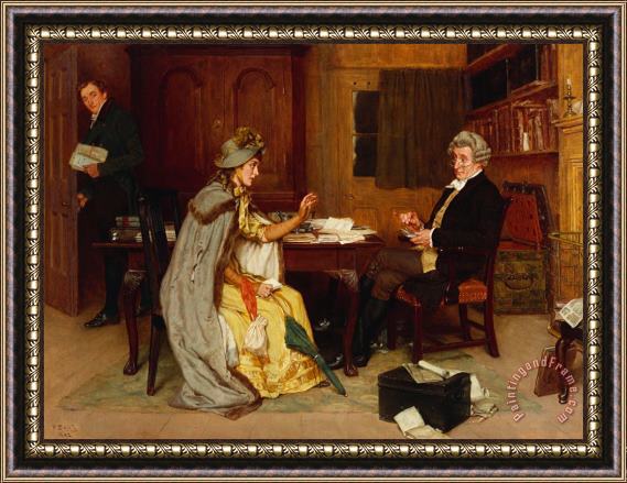 Frank Dadd Consulting Her Lawyer Framed Print