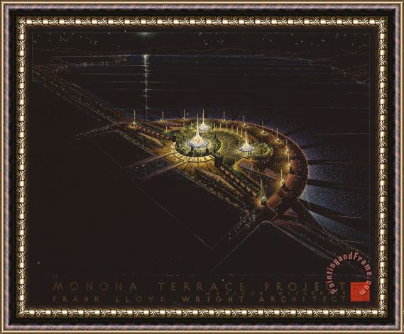 Frank Lloyd Wright Monona Terrace Civic Center. Madison, Wi Framed Print