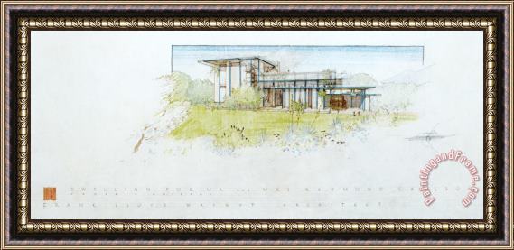 Frank Lloyd Wright Raymond Carlson House, Phoenix, Az Framed Print