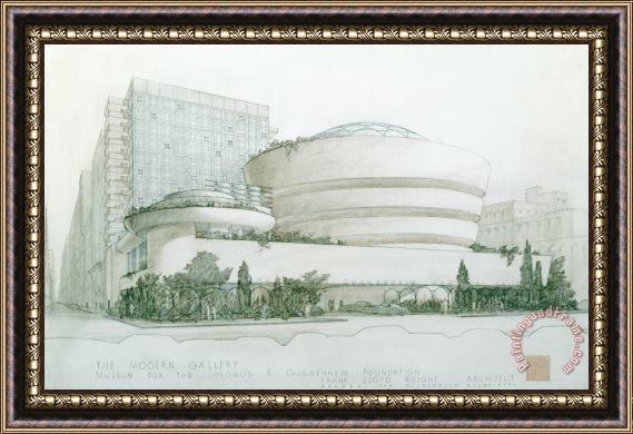 Frank Lloyd Wright Solomon R. Guggenheim Museum, New York, Ny Framed Painting