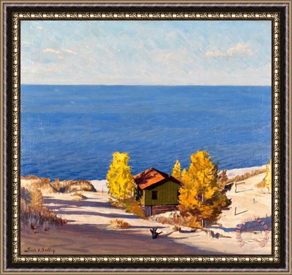 Frank V. Dudley A Sunny Autumn Day Framed Painting