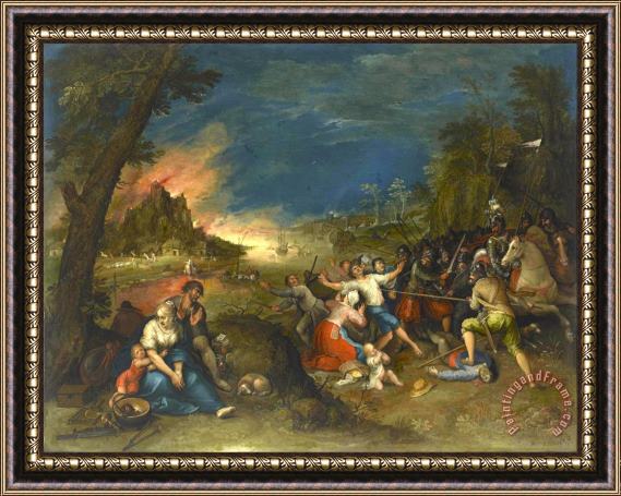 Frans Francken II Allegory of War Framed Painting