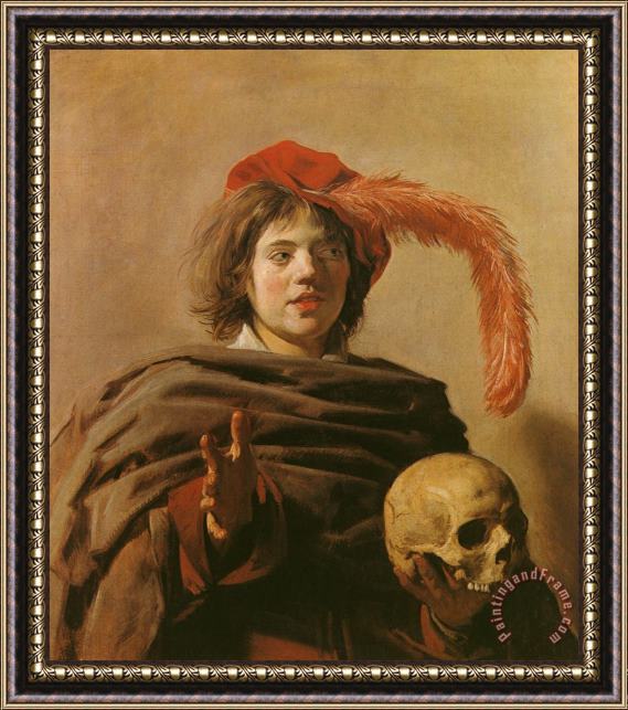 Frans Hals Boy with a Skull Framed Painting