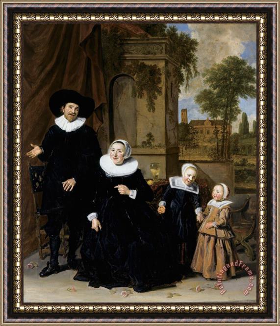 Frans Hals Portrait of a Dutch Family Framed Painting