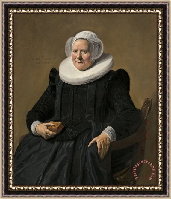 Frans Hals Portrait of an Elderly Lady Framed Painting