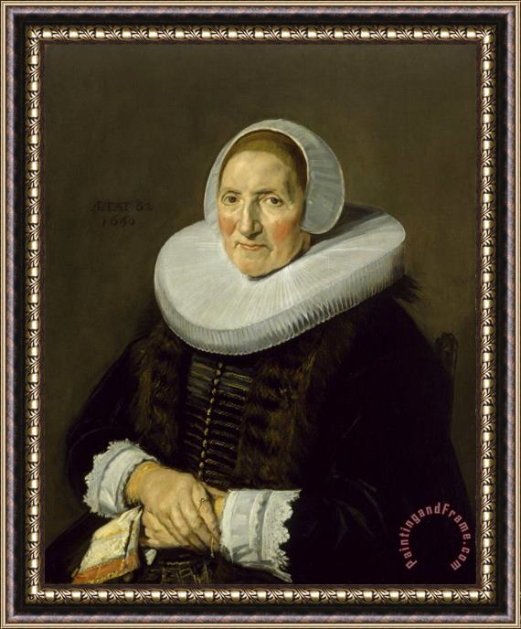 Frans Hals Portrait of an Elderly Woman Framed Painting