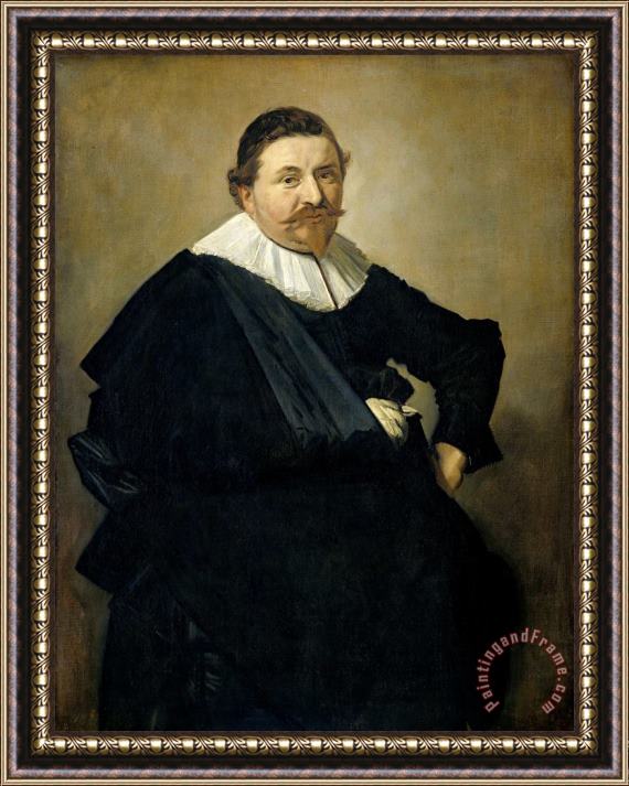 Frans Hals Portrait of Lucas De Clercq Framed Painting