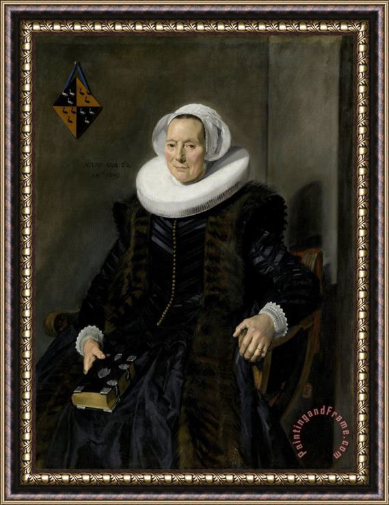 Frans Hals Portrait of Maritge Claesdr Vooght Framed Painting
