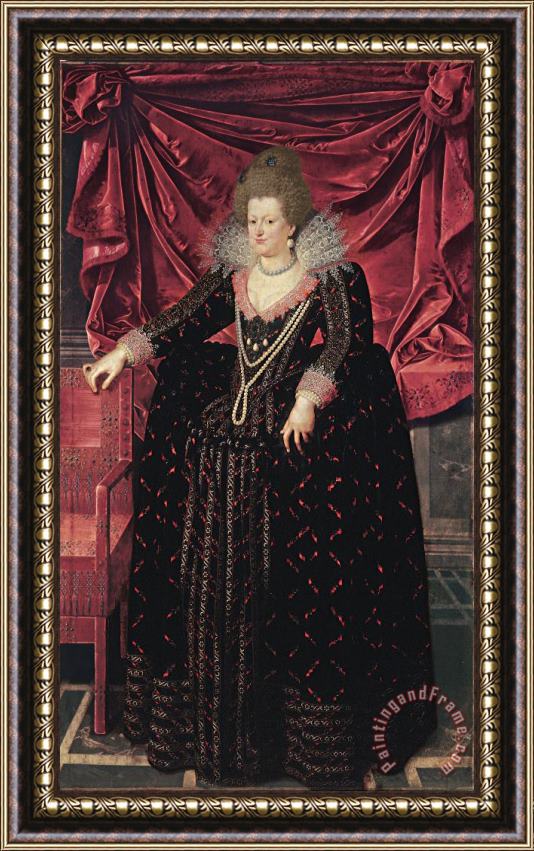 Frans Pourbus The Younger Portrait of Maria De' Medici Framed Painting