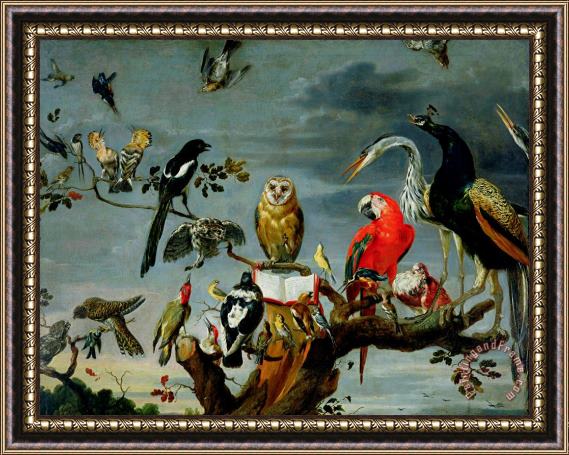 Frans Snijders Concert of Birds Framed Painting