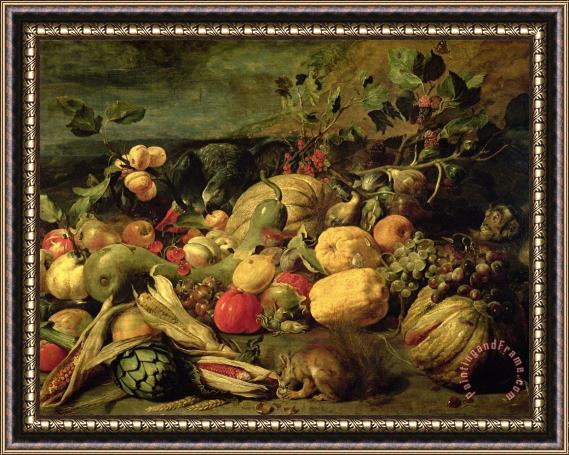 Frans Snyders Still Life of Fruits and Vegetables Framed Painting