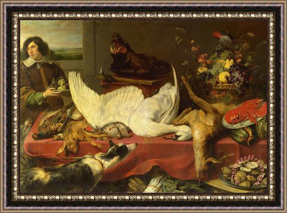 Frans Snyders Still Life with a Swan Framed Print