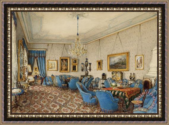 Franz Alt A Salon in Vienna Framed Painting