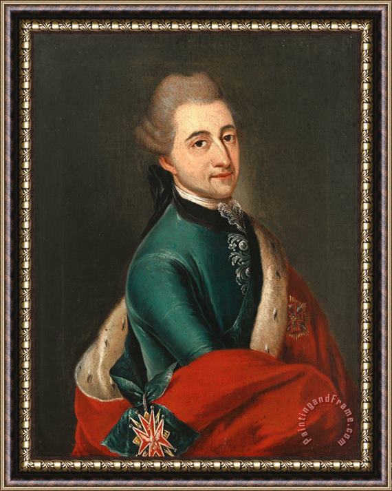 Franz Ignaz Molitor Portrait of King Stanislas Augustus Framed Painting