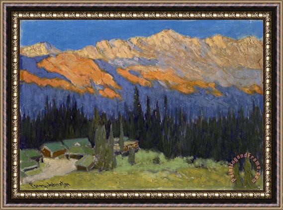 Franz Johnston Cowboy Camp, Sundown, Lake Louise, Alberta Framed Print