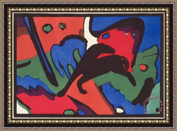 Franz Marc And Wassily Kandinsky, Published by R. Piper & Co Der Blaue Reiter (the Blue Rider) Framed Painting
